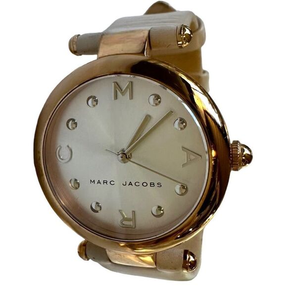 MARC BY MARC JACOBS MBM1464 Analog Rose Gold Tone Dial Blush Pink Round Face and - Picture 1 of 13